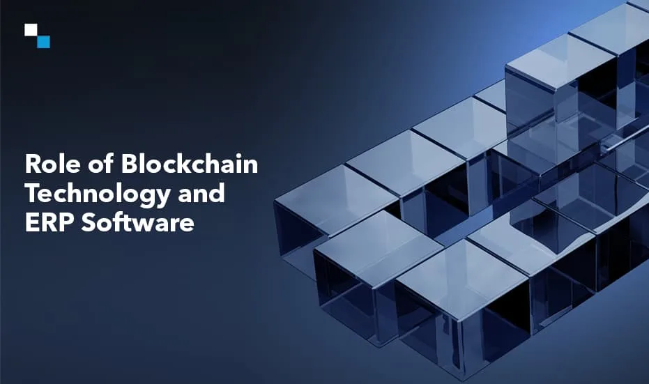 Karolo ea Blockchain Technology Le ERP Software Banner