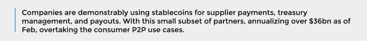 Bedrijven maken aantoonbaar gebruik van stablecoins Bedrijven maken aantoonbaar gebruik van stablecoins